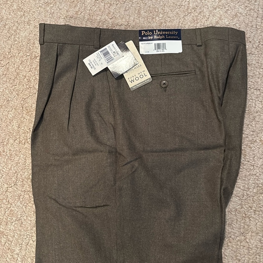 NWT Polo University pleated cuffed pant